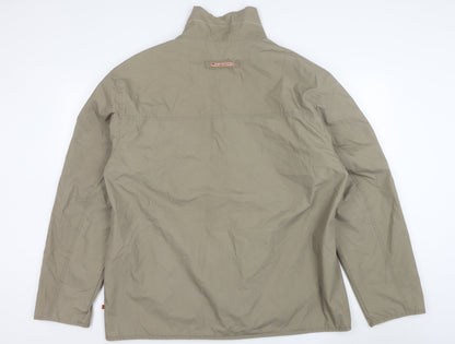 Carry Men’s Beige 2XL Basic Jacket Full Zip Collared Outerwear