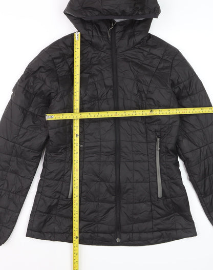 Decathlon Men's Black Hooded Puffer Jacket Size M 40in