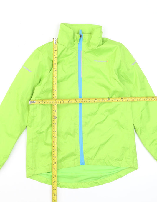 Muddyfox Boys Green Reflective Windbreaker Jacket 9-10 Years Polyester Activewear