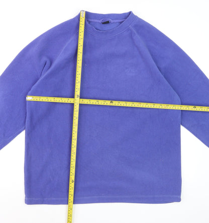 Cotton Traders Men's Purple Fleece Pullover Sweatshirt Size L