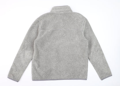 Marks and Spencer Mens Grey Fleece 1/4 Zip Pullover Sweatshirt Medium