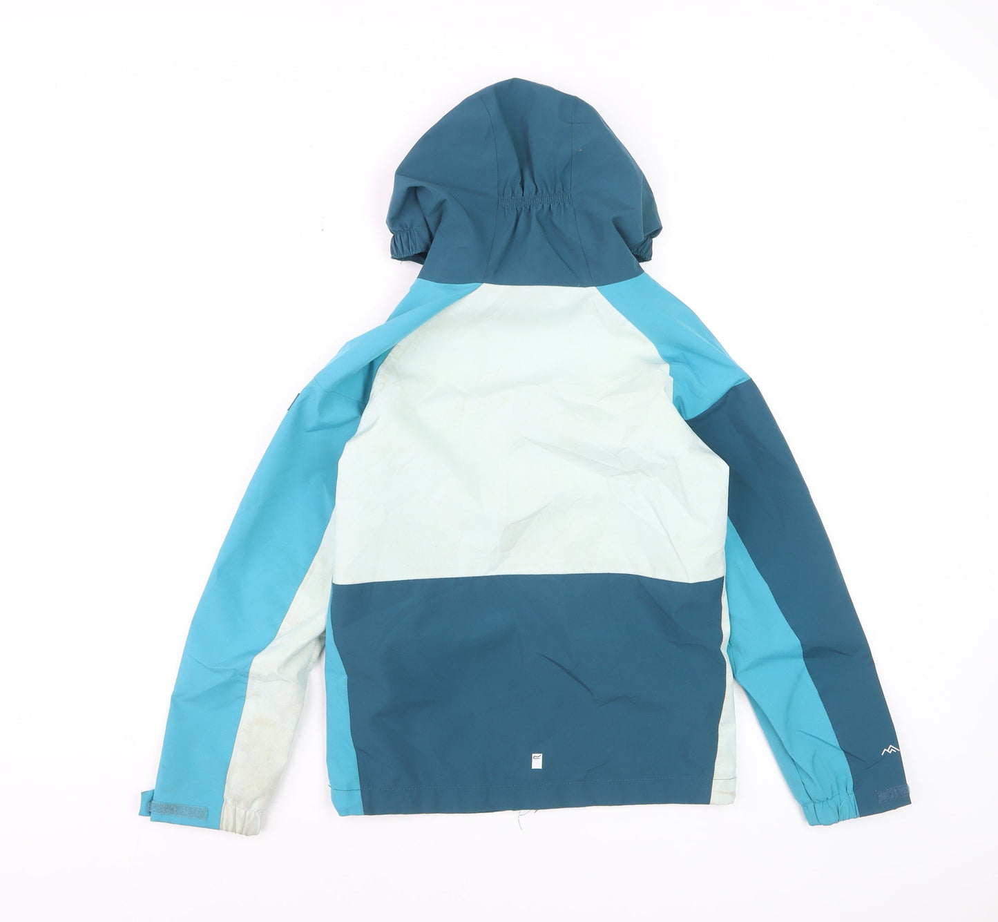 Regatta Boys Blue Waterproof Hooded Rain Coat Jacket 9-10 Years
