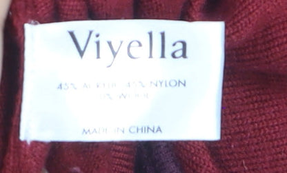 Viyella Women's Red Knit Cardigan XL Long Sleeve Open Front