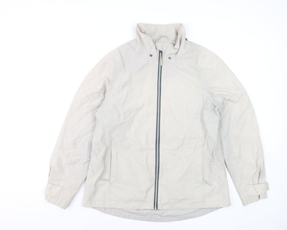 Seasalt Cornwall Women’s Beige Lagoon Waterproof Mid-Length Jacket UK14