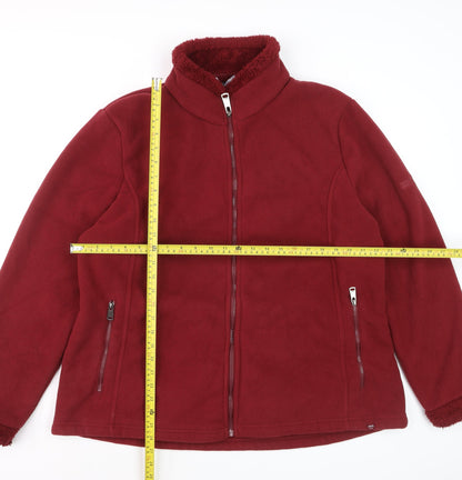 Regatta Women's Red Fleece Jacket Size 24 Full Zip Outdoor