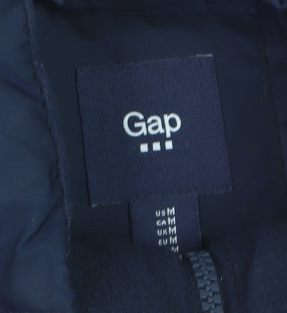 Gap Men's Blue Puffer Waistcoat Gilet M Full Zip Quilted Vest