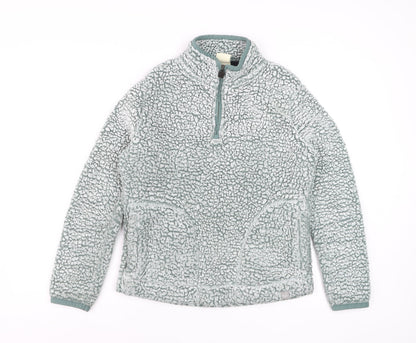 Weird Fish Women's Grey 1/4 Zip Fleece Sweatshirt Size 10