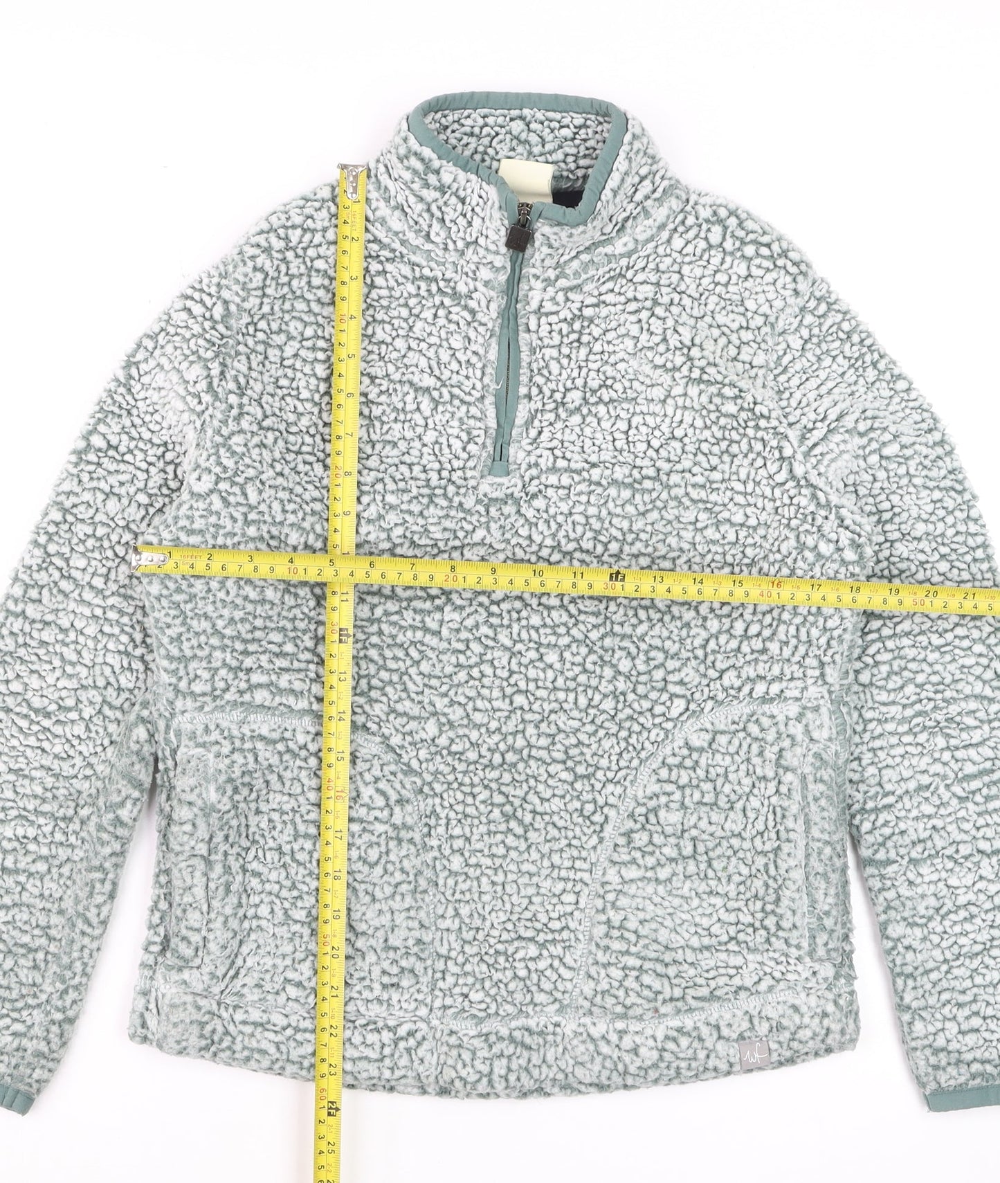Weird Fish Women's Grey 1/4 Zip Fleece Sweatshirt Size 10