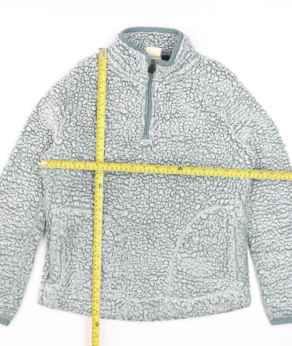 Weird Fish Women's Grey 1/4 Zip Fleece Sweatshirt Size 10