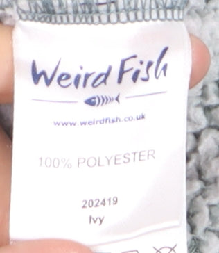 Weird Fish Women's Grey 1/4 Zip Fleece Sweatshirt Size 10