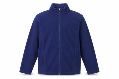 Lands' End Men's Blue Fleece Full Zip Jacket Size L Regular