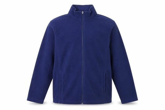 Lands' End Men's Blue Fleece Full Zip Jacket Size L Regular