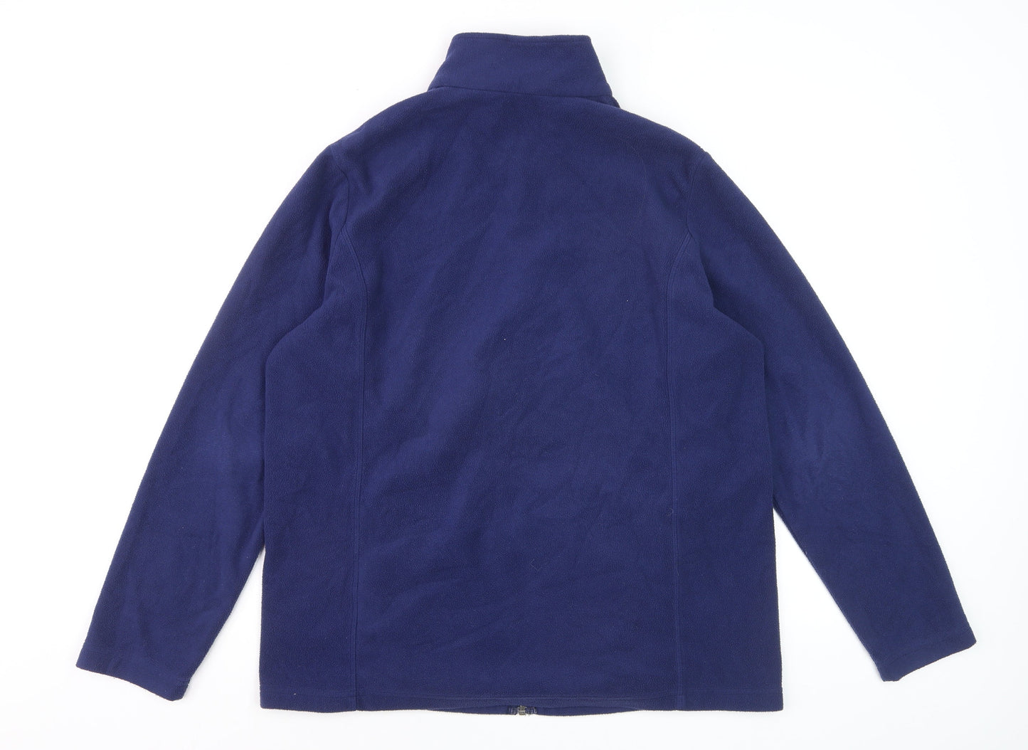 Lands' End Men's Blue Fleece Full Zip Jacket Size L Regular