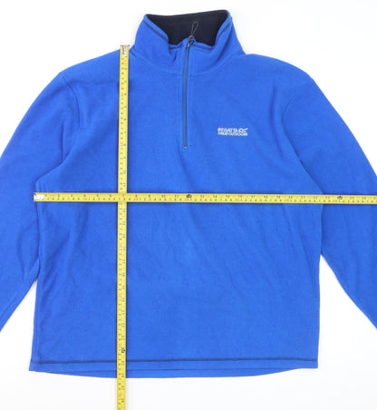 Regatta Men's Blue Fleece 1/4 Zip Pullover Sweatshirt Size L
