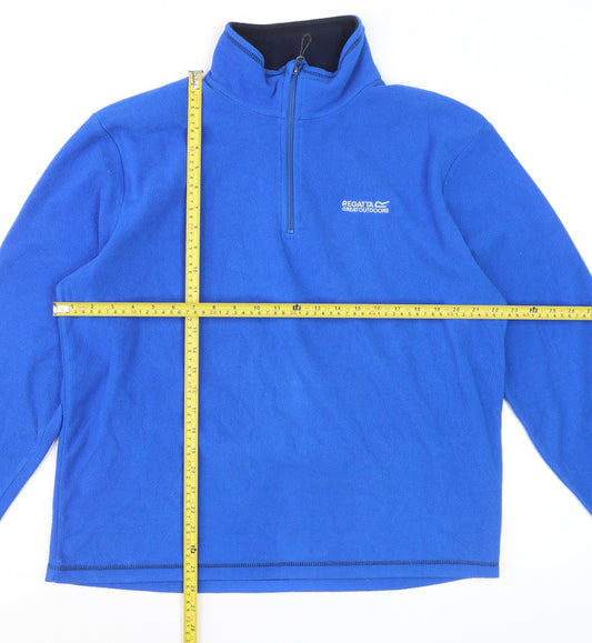 Regatta Men's Blue Fleece 1/4 Zip Pullover Sweatshirt Size L