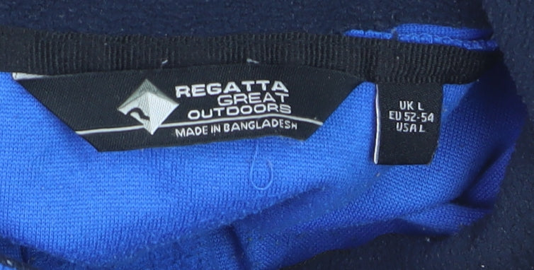 Regatta Men's Blue Fleece 1/4 Zip Pullover Sweatshirt Size L