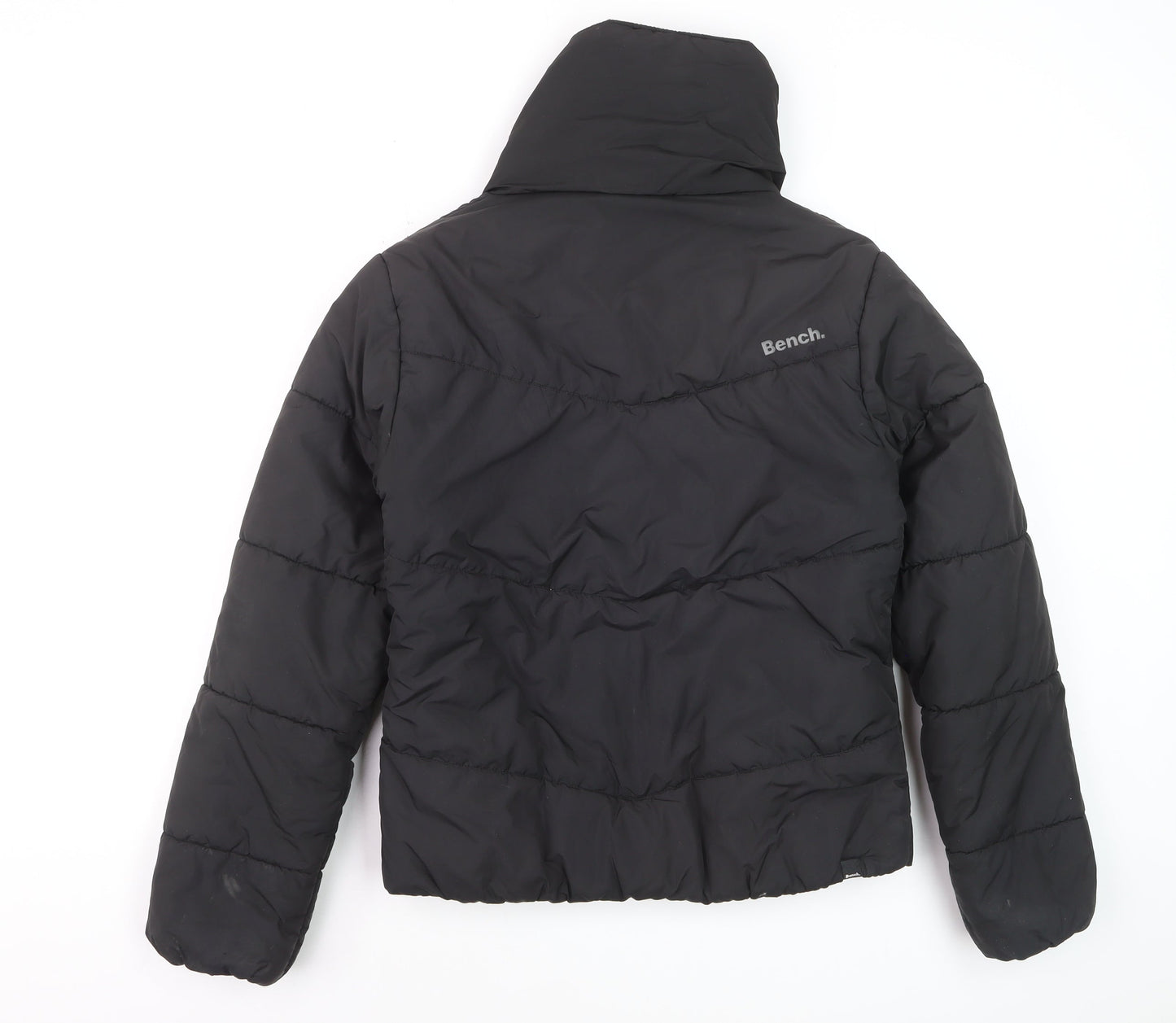 Bench Women's Black Puffer Jacket Size 12 Warm Quilted