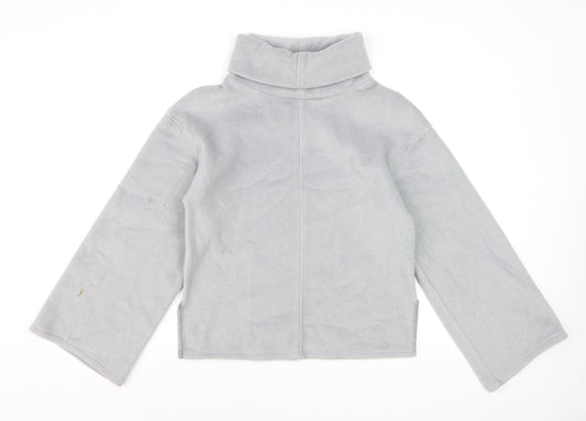 Marks and Spencer Women’s Grey Roll Neck Fleece Sweatshirt Size S