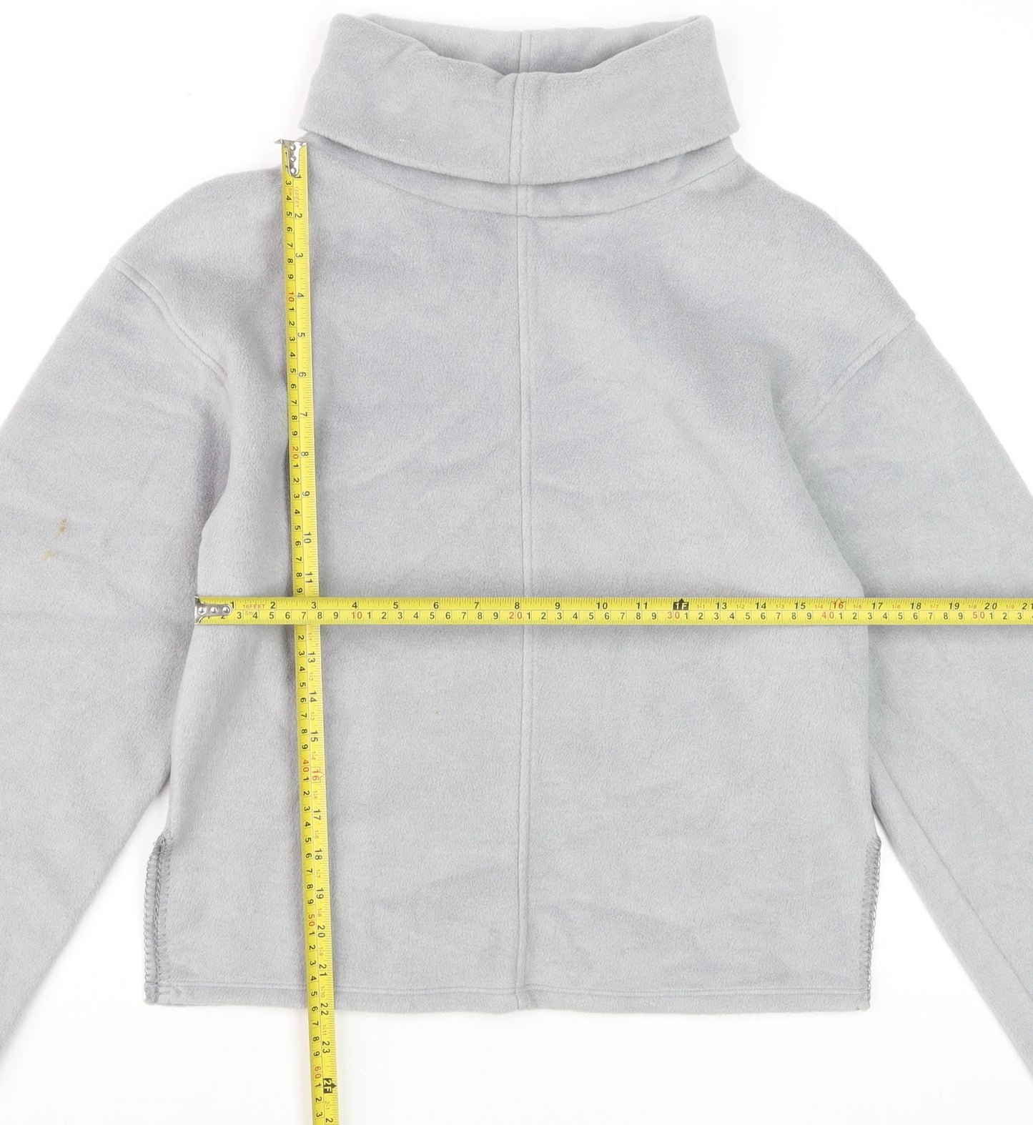 Marks and Spencer Women’s Grey Roll Neck Fleece Sweatshirt Size S