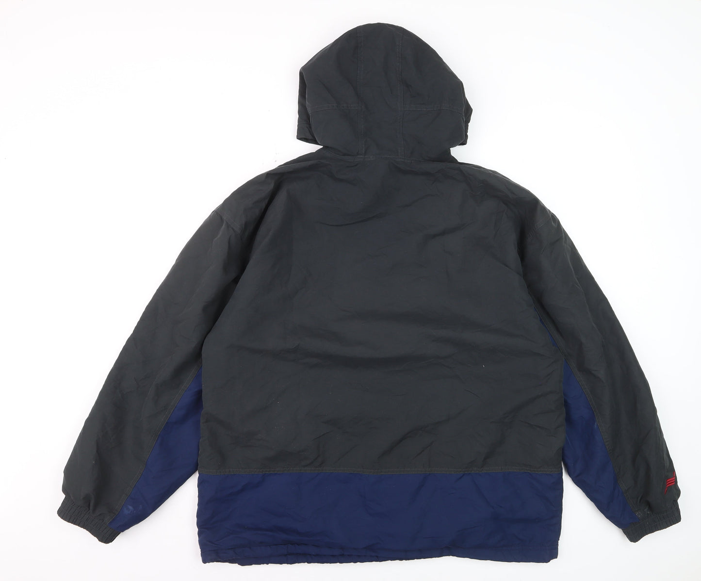 Adidas Mens Blue Retro Hooded Anorak Jacket Size M