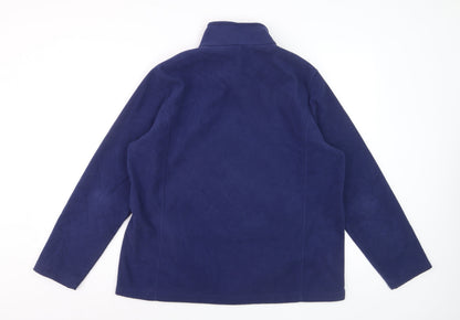 Lands' End Men's Blue Fleece Full Zip Jacket Size L