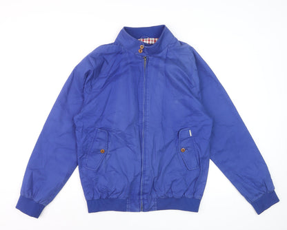 Ben Sherman Men Blue Bomber Jacket L Lightweight Classic Style