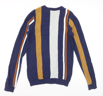 Next Boys Blue Striped Cotton Crew Neck Jumper 12 Years