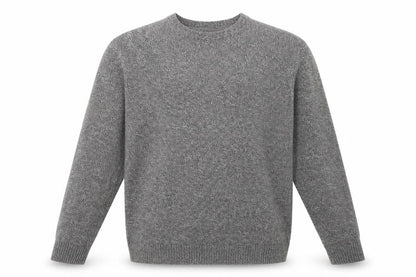 WoolOvers Men's Grey Cotton Crew Neck Jumper XL