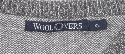 WoolOvers Men's Grey Cotton Crew Neck Jumper XL