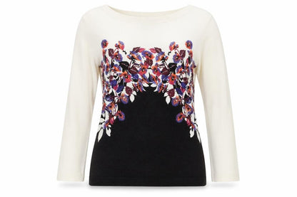 Next Women's Multicoloured Floral Knit Pullover Jumper UK 10