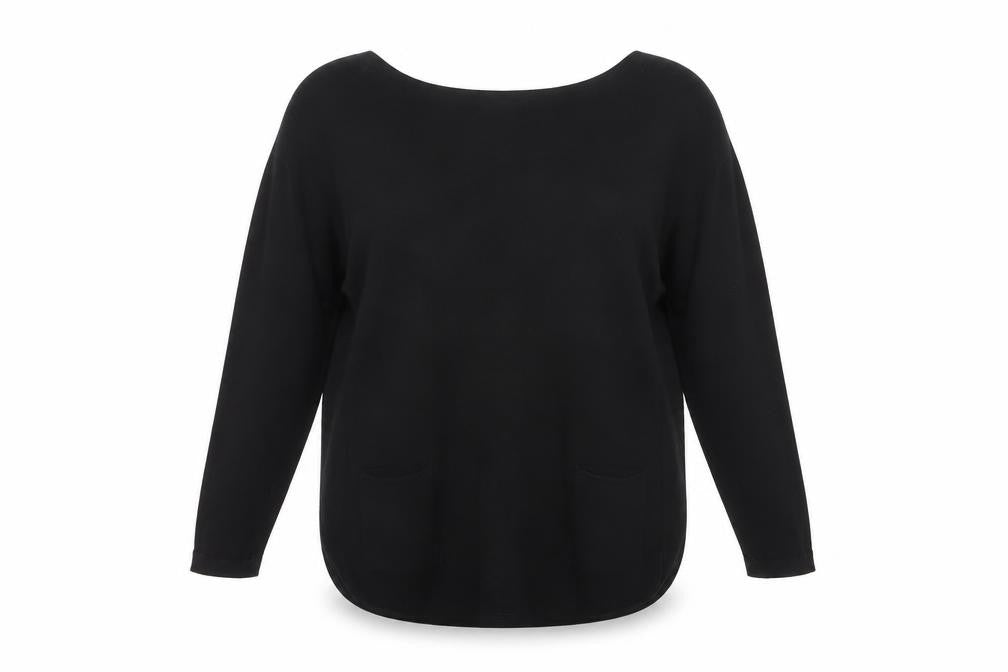 Stella Morgan Womens Black Bow Back Long Sleeve Knit Jumper UK10