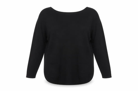 Stella Morgan Womens Black Bow Back Long Sleeve Knit Jumper UK10