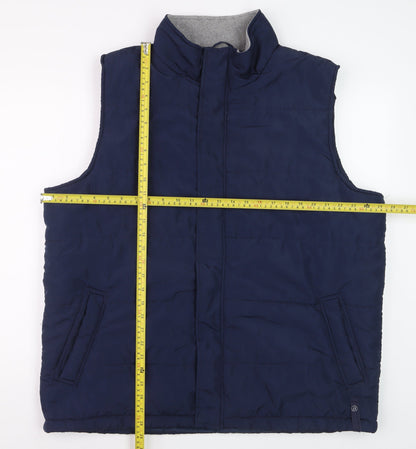 Avenue Men's Blue XL Padded Polyester Bodywarmer Waistcoat