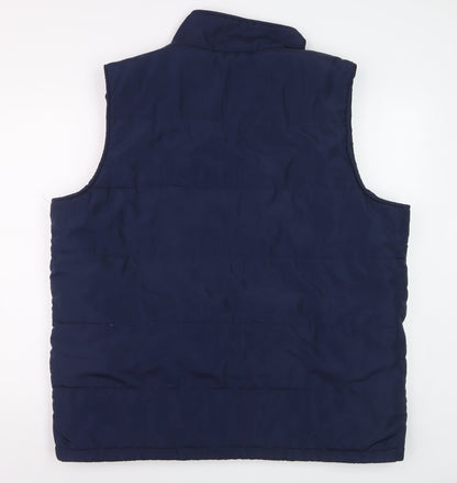 Avenue Men's Blue XL Padded Polyester Bodywarmer Waistcoat