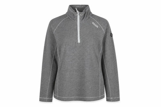 Regatta Great Outdoors Women Grey 1/4 Zip Pullover Sweatshirt UK 14