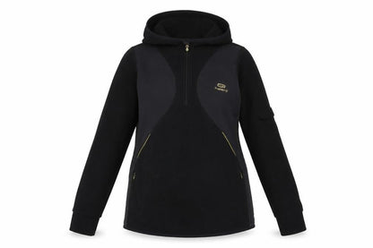 Kalenji Women's Black Hoodie Fleece 1/2 Zip Size 14 Running Top