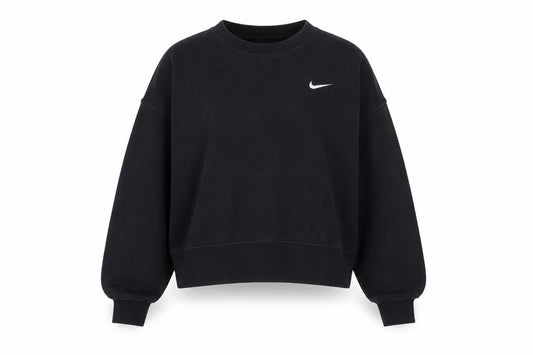 Nike Women's Black Crew Neck Pullover Sweatshirt Size S Cotton Blend