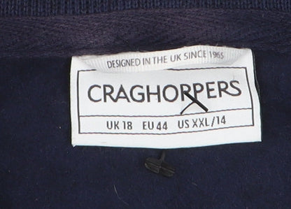 Craghoppers Womens Blue Full Zip Fleece Jacket UK 18 Regular Fit