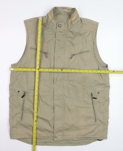 Brook Taverner Men's Beige Cotton Bodywarmer Gilet Size 44