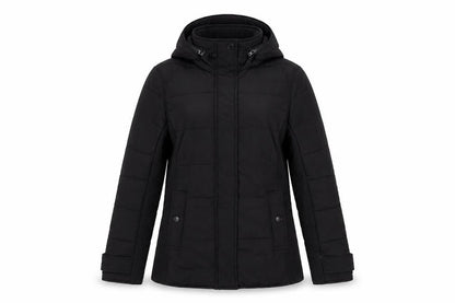 Witchery Women’s Black Puffer Jacket Hooded Size 8