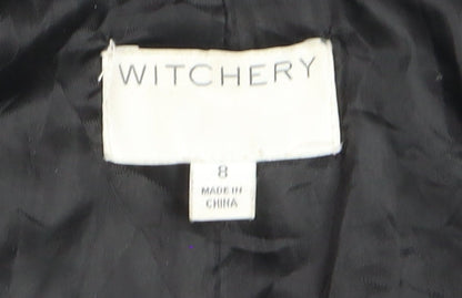 Witchery Women’s Black Puffer Jacket Hooded Size 8