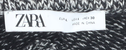 Zara Womens Grey Knit Cropped Tank Top L Slim Fit