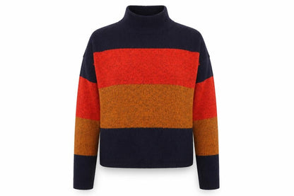 New Look Women's Multicoloured Striped High Neck Jumper Size S