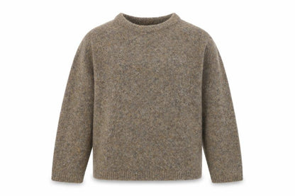 Tu Women Brown Wool Blend Crew Neck Jumper Size 12 Pullover