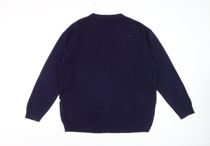 West Bromwich Albion Men's Blue XL Christmas Reindeer Jumper