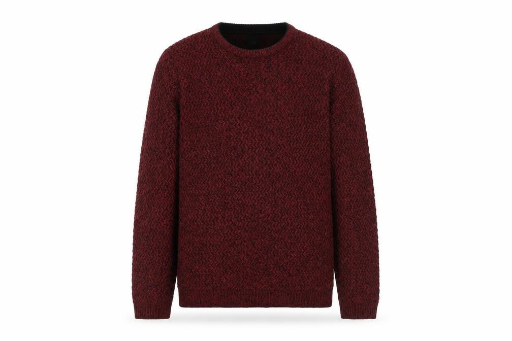 River Island Mens Red Chunky Knit Acrylic Jumper Size S