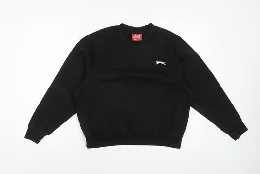 Slazenger Women Black Small Crew Neck Pullover Sweatshirt