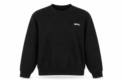 Slazenger Women Black Small Crew Neck Pullover Sweatshirt