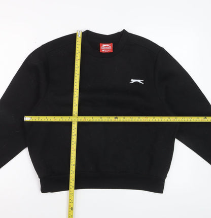 Slazenger Women Black Small Crew Neck Pullover Sweatshirt