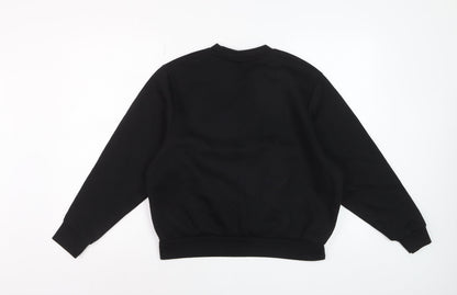 Slazenger Women Black Small Crew Neck Pullover Sweatshirt
